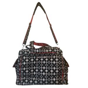 Diaper Bag Large Black Red Floral Travel Everyday JuJuBe Be Prepared Tote 🎒